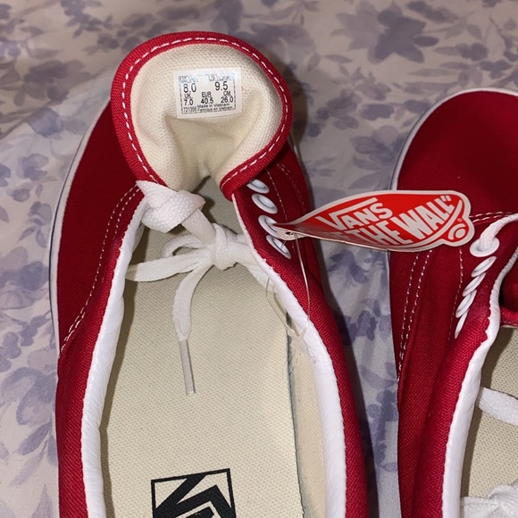 NEW Vans Red Sneaker Men’s Size 8 Women’s 9.5 - Picture 5 of 6